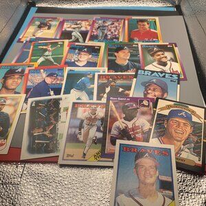20ct 86-90 Topps Donruss Atlanta Braves Misc Baseball Trading Cards NRMT